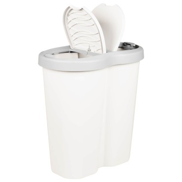 vidaXL Κάδος Αχρήστων Λευκό 48 x 30 x 51 εκ. PP