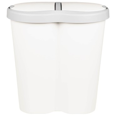 vidaXL Κάδος Αχρήστων Λευκό 48 x 30 x 51 εκ. PP