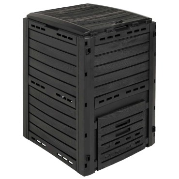 vidaXL Κομποστοποιητής κήπου Μαύρο 59,5 x 60 x 81,5 εκ. 280 l 100% PP