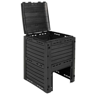 vidaXL Κομποστοποιητής κήπου Μαύρο 59,5 x 60 x 81,5 εκ. 280 l 100% PP