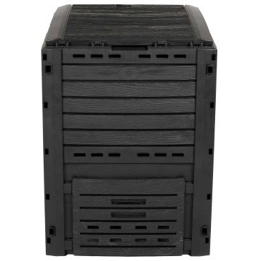 vidaXL Κομποστοποιητής κήπου Μαύρο 59,5 x 60 x 81,5 εκ. 280 l 100% PP