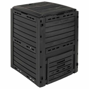 vidaXL Κομποστοποιητής κήπου Μαύρο 59,5 x 60 x 81,5 εκ. 280 l 100% PP