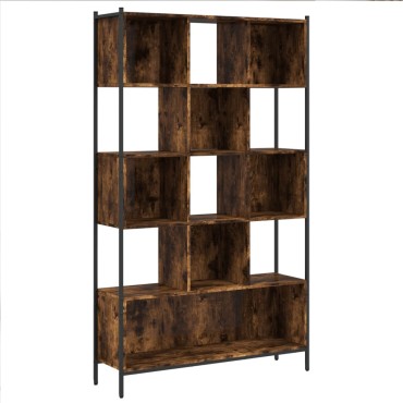 vidaXL Βιβλιοθήκη Καπνιστή Δρυς 102x28x172cm από Επεξεργασμένο Ξύλο 1 τεμ.