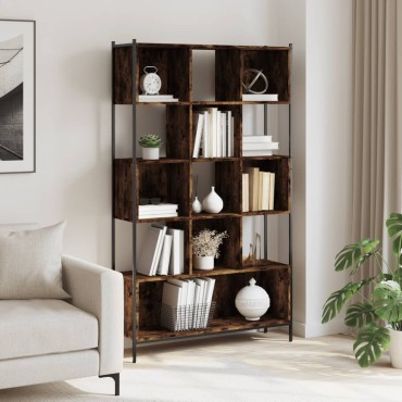 vidaXL Βιβλιοθήκη Καπνιστή Δρυς 102x28x172cm από Επεξεργασμένο Ξύλο 1 τεμ.