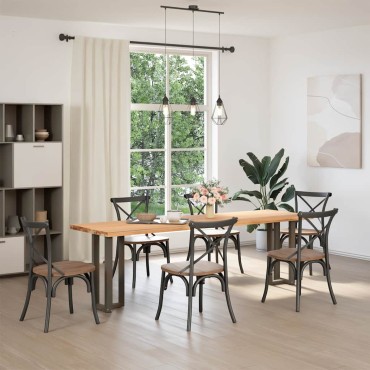 vidaXL Πόδια Κονσόλας σε Σχήμα Τ, 2 τεμ. Μαύρο 25x28x(72-73)cm Ατσάλι