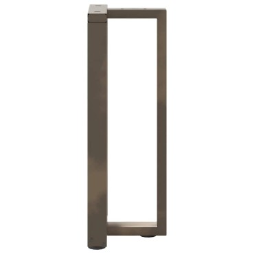 vidaXL Πόδια Κονσόλας σε Σχήμα Τ, 2 τεμ. Μαύρο 25x28x(72-73)cm Ατσάλι