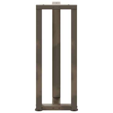 vidaXL Πόδια Κονσόλας σε Σχήμα Τ, 2 τεμ. Μαύρο 25x28x(72-73)cm Ατσάλι