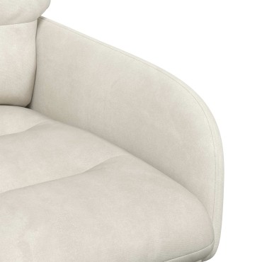 vidaXL Καρέκλες φαγητού 4 τεμ. Βελούδο Κρεμ 59x59,5x90 εκ