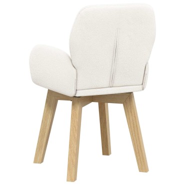 vidaXL Καρέκλες φαγητού 6 τεμ. Μπουκλέ Κρεμ 59x56,5x85 εκ