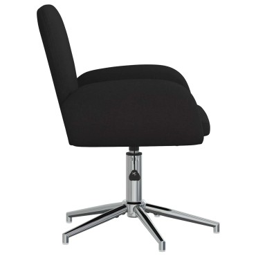 vidaXL Καρέκλες Γραφείου με Περιστροφή 2 τεμ. 54x58x90cm Μαύρο
