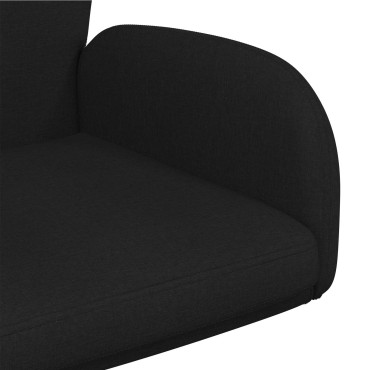 vidaXL Καρέκλες Γραφείου με Περιστροφή 2 τεμ. 54x58x90cm Μαύρο