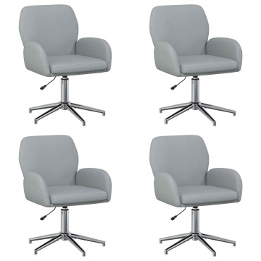 vidaXL Καρέκλες Γραφείου με Περιστροφή 4 τεμ. 54x58x90cm Ύφασμα