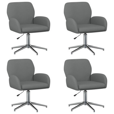 vidaXL Καρέκλες Γραφείου με Περιστροφή 4 τεμ. 54x58x90cm Ύφασμα