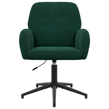 vidaXL Καρέκλες Γραφείου με Περιστροφή 2 τεμ. 54x55x90cm Βελούδο