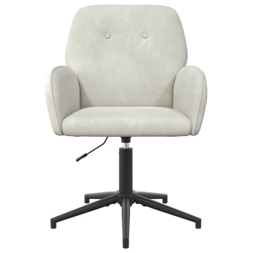 vidaXL Καρέκλες Γραφείου με Περιστροφή 2 τεμ. 54x55x90cm Κρεμ