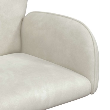 vidaXL Καρέκλες Γραφείου με Περιστροφή 2 τεμ. 54x55x90cm Κρεμ