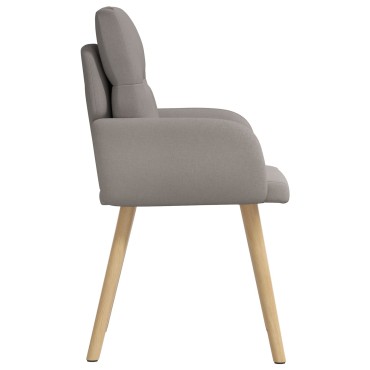 vidaXL Καρέκλες φαγητού 4 τεμ. Ύφασμα Taupe 60x56x93cm