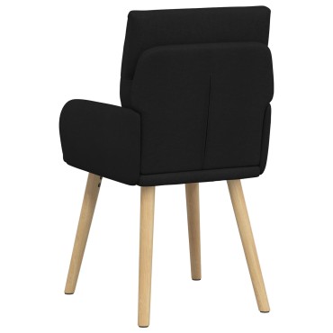 vidaXL Καρέκλες φαγητού 6 τεμ. Ύφασμα Μαύρο 60x56x93cm