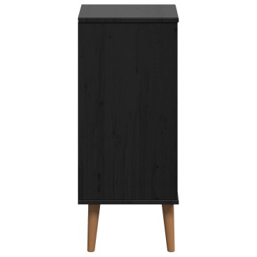 vidaXL Κουτί με συρτάρια MOLDE Μαύρο 40x35x82cm