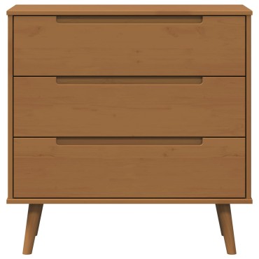 vidaXL Κουτί με συρτάρια MOLDE Καραμέλα 80x40x80cm