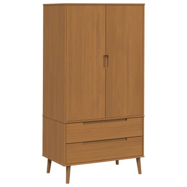 vidaXL Ντουλάπι MOLDE Καραμέλα 90x55x175cm Μασίφ Ξύλο Πεύκου