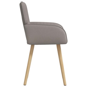 vidaXL Καρέκλες φαγητού 2 τεμ. Ύφασμα Taupe 56,5x50x87,5cm