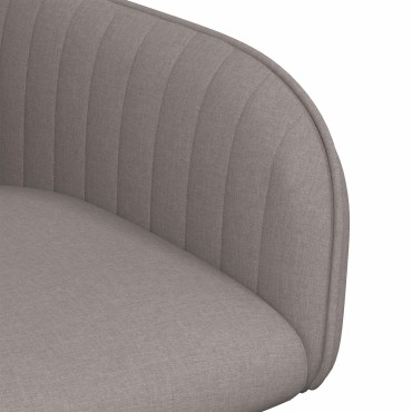 vidaXL Καρέκλες φαγητού 2 τεμ. Ύφασμα Taupe 56,5x50x87,5cm