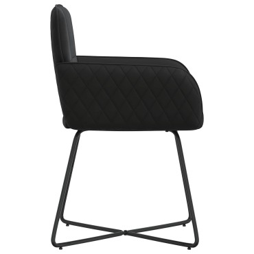 vidaXL Καρέκλες φαγητού 2 τεμ. Βελούδο Μαύρο 59x56,5x86cm