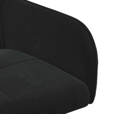 vidaXL Καρέκλες φαγητού 2 τεμ. Βελούδο Μαύρο 59x56,5x86cm