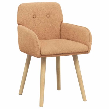 vidaXL Καρέκλες φαγητού 2 τεμ. Μπουκλέ Μπεζ 59x56,5x85 εκ