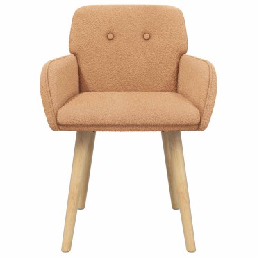vidaXL Καρέκλες φαγητού 2 τεμ. Μπουκλέ Μπεζ 59x56,5x85 εκ
