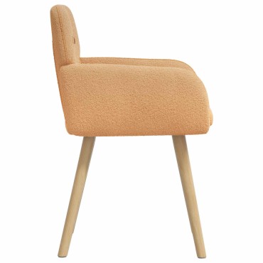 vidaXL Καρέκλες φαγητού 2 τεμ. Μπουκλέ Μπεζ 59x56,5x85 εκ