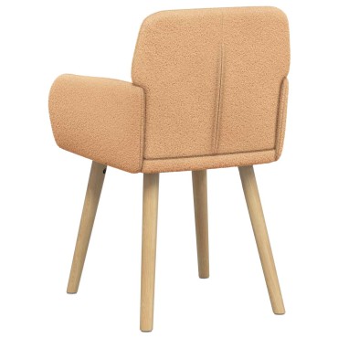 vidaXL Καρέκλες φαγητού 2 τεμ. Μπουκλέ Μπεζ 59x56,5x85 εκ