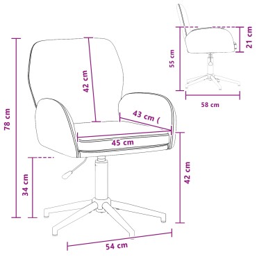 vidaXL Γυροσκοπική Καρέκλα Γραφείου 54x58x90cm Ανοιχτό γκρι 1 τεμ.