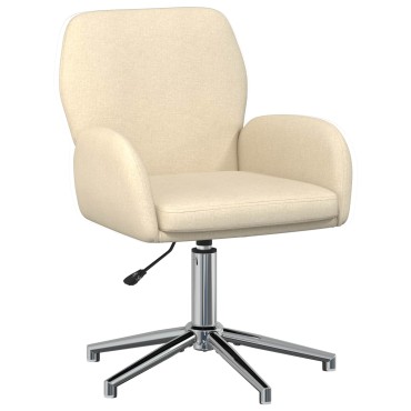 vidaXL Γυροσκοπική Καρέκλα Γραφείου 54x58x90cm Κρεμ Ύφασμα 1 τεμ.