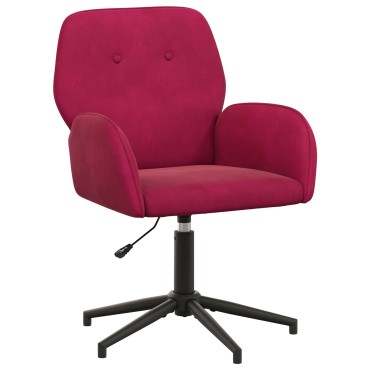 vidaXL Γυροσκοπική Καρέκλα Γραφείου 54x55x90cm Κόκκινο Βελούδο 1 τεμ.