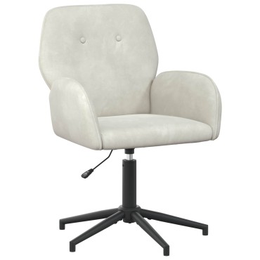 vidaXL Γυροσκοπική Καρέκλα Γραφείου 54x55x90cm Κρεμ Βελούδο 1 τεμ.