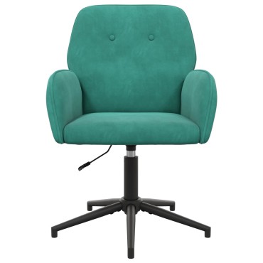 vidaXL Γυροσκοπική Καρέκλα Γραφείου 54x55x90cm Τιρκουάζ Βελούδο 1 τεμ.