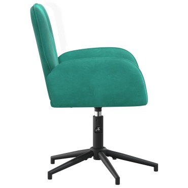 vidaXL Γυροσκοπική Καρέκλα Γραφείου 54x55x90cm Τιρκουάζ Βελούδο 1 τεμ.