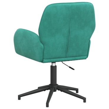 vidaXL Γυροσκοπική Καρέκλα Γραφείου 54x55x90cm Τιρκουάζ Βελούδο 1 τεμ.