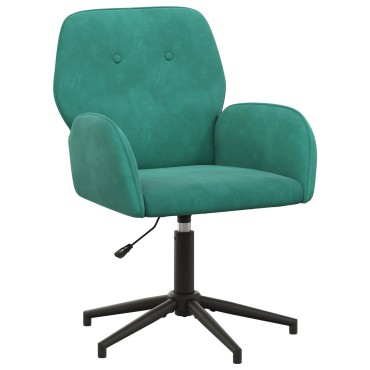 vidaXL Γυροσκοπική Καρέκλα Γραφείου 54x55x90cm Τιρκουάζ Βελούδο 1 τεμ.
