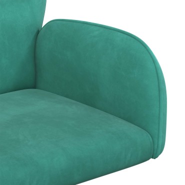 vidaXL Γυροσκοπική Καρέκλα Γραφείου Βελούδο 54x55x90cm Τιρκουάζ 1 τεμ.