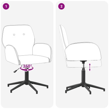 vidaXL Γυροσκοπική Καρέκλα Γραφείου Βελούδο 54x55x90cm Τιρκουάζ 1 τεμ.