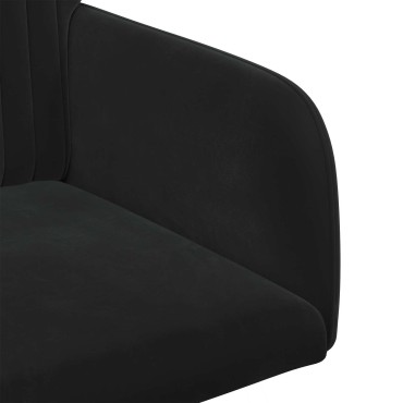 vidaXL Καρέκλες φαγητού 2 τεμ. Βελούδο Μαύρο 55x50x84cm