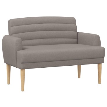 vidaXL Love seat με κουμπιά Taupe 116x67x80cm Ύφασμα