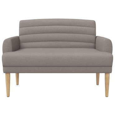 vidaXL Love seat με κουμπιά Taupe 116x67x80cm Ύφασμα