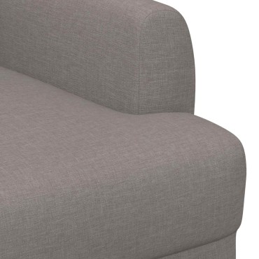 vidaXL Love seat με κουμπιά Taupe 116x67x80cm Ύφασμα