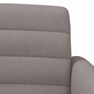 vidaXL Love seat με κουμπιά Taupe 116x67x80cm Ύφασμα