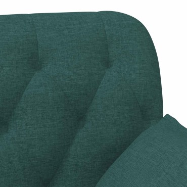 vidaXL Love seat με κουμπιά Σκούρο Πράσινο 111x68x80cm Ύφασμα