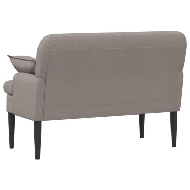 vidaXL Love seat με κουμπιά Taupe 111x68x80cm Ύφασμα
